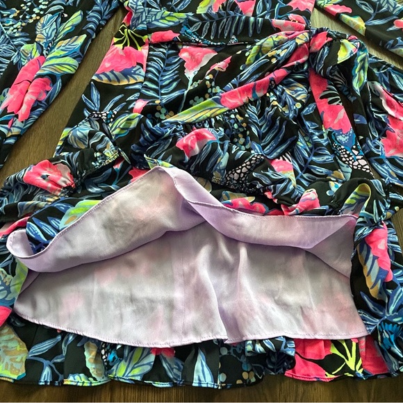 Lilly Pulitzer Lila Long Sleeve Dress Onyx Earned Stripes - Picture 8 of 16